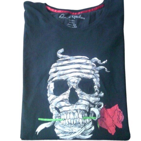 Robert Graham Tshirt with Skull Design and Rose Size 4XL Big&tall DXL - Picture 5 of 9